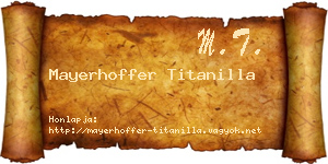Mayerhoffer Titanilla névjegykártya